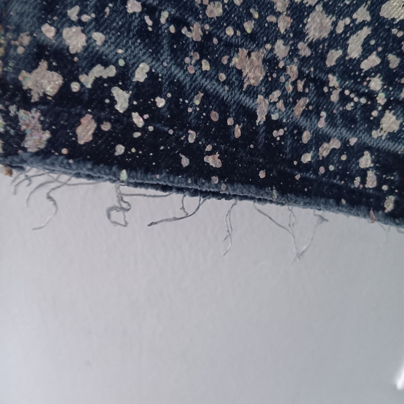 Level 99 Amber Galaxy Wash Sparkle Denim Relaxed Skinny Jeans 26 - Picture 11 of 13